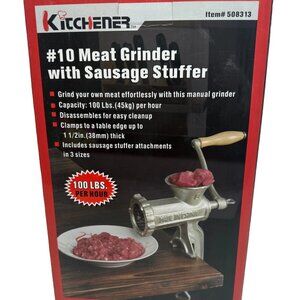 NEW Kitchener Meat Grinder & Sausage Stuffer w/ Attachments – NIB